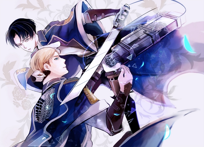 Levi Ackerman and Erwin Smith from Attack on Titan