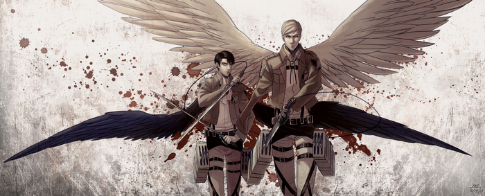Erwin Smith and Levi Ackerman from Attack on Titan