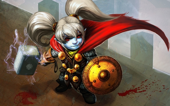 Poppy from League of Legends as Thor