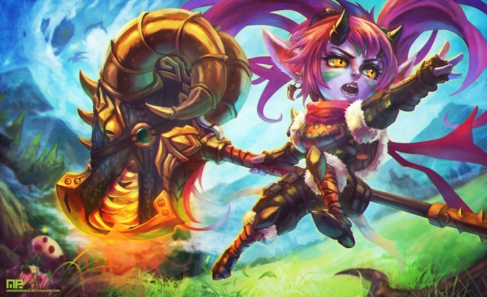 Poppy from League of Legends with Hammer