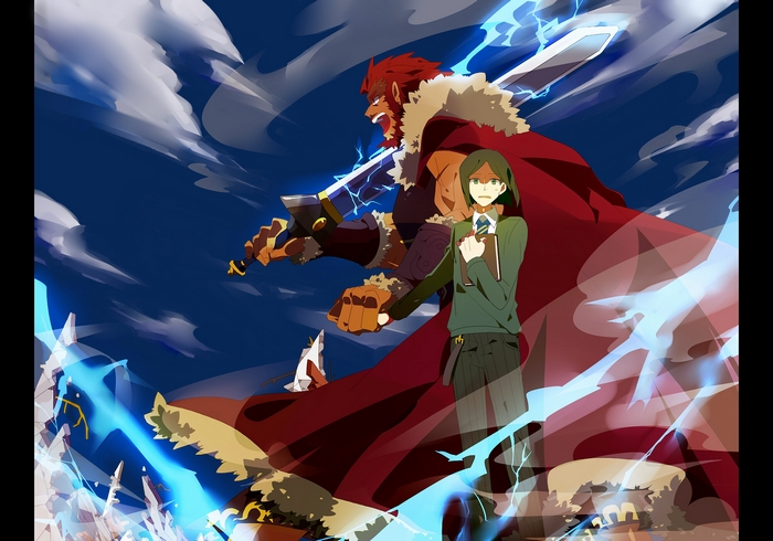 Rider from Fate/Zero with a student