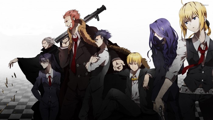 Group of characters with weapons