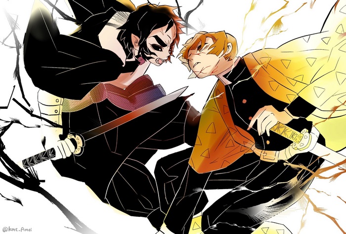 Zenitsu Agatsuma and Demon Slayer character