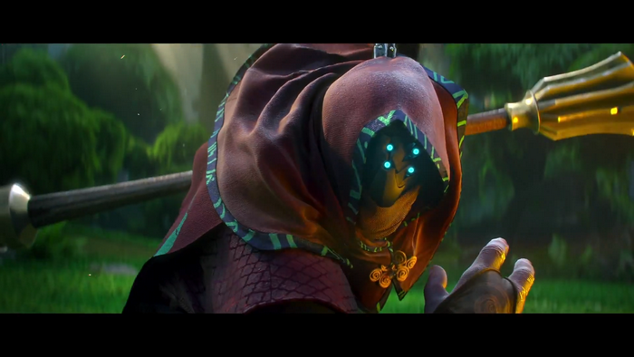 Jax from League of Legends with a golden weapon