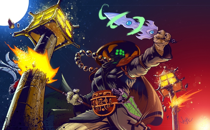 Jax from League of Legends fighting