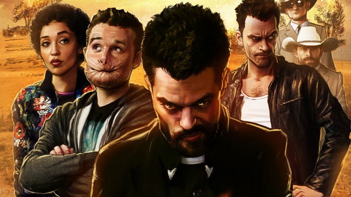 Jesse Custer and companions from Preacher