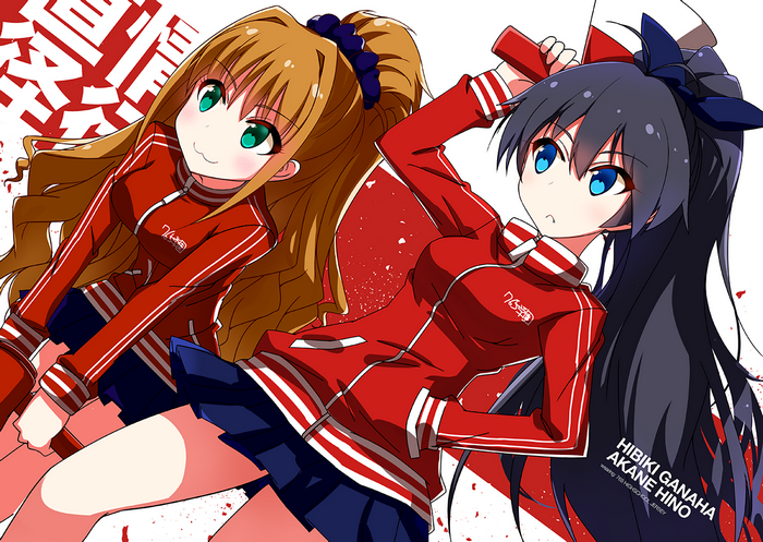 Hibiki Ganaha and Akane Hino from The Idolmaster