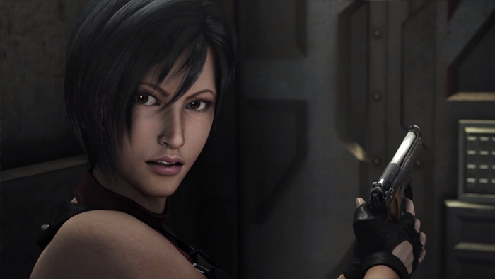 Ada Wong from Resident Evil holding a pistol