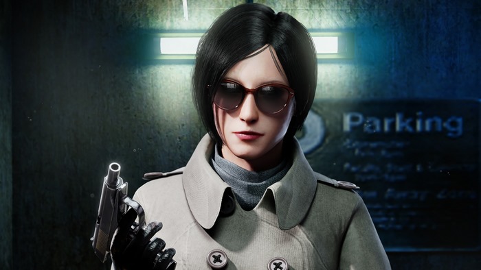 Ada Wong from Resident Evil holding a handgun