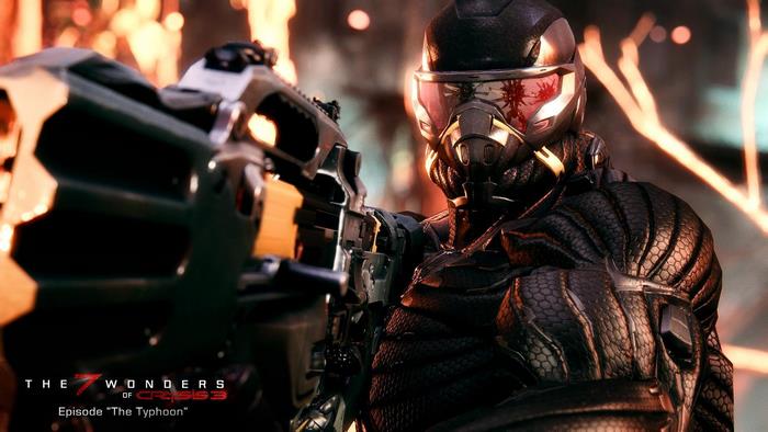 Prophet from Crysis 3 with a Typhoon weapon