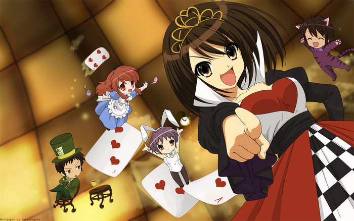 Alice in Wonderland Characters on Playing Cards