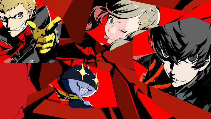 Persona 5 Ryuji, Ann, Joker, and Morgana