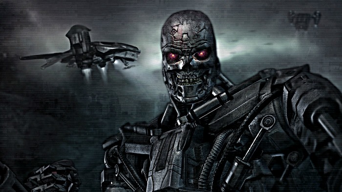 Terminator with flying vehicles