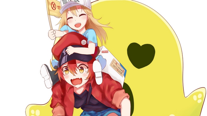 Platelet from Cells at Work! carrying another Platelet