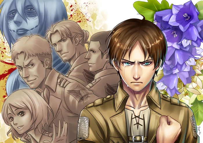 Eren Yeager and allies from Attack on Titan