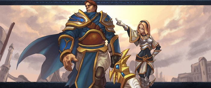 Garen and Lux from League of Legends