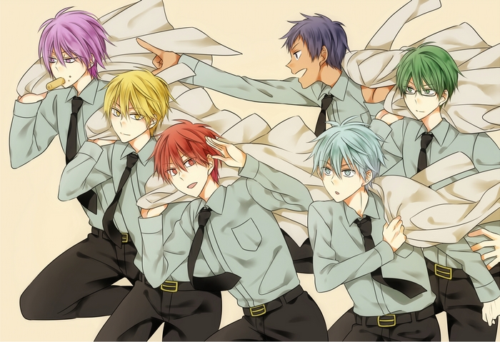 Kise Ryota and other characters from Kuroko's Basketball
