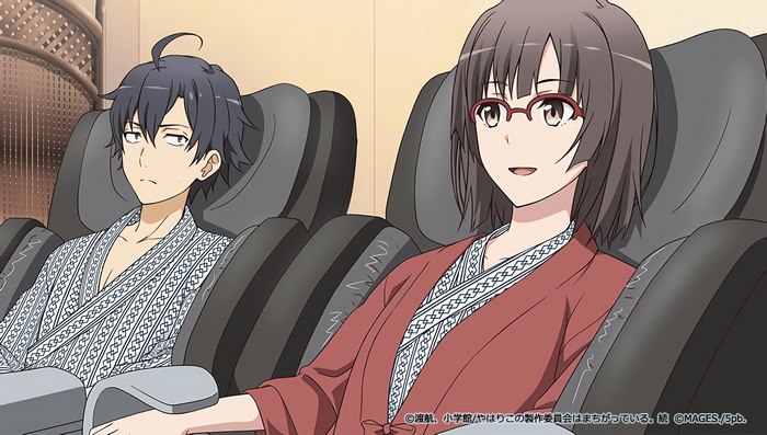 Hikigaya Hachiman and Yukino Yukinoshita from My Teen Romantic Comedy SNAFU