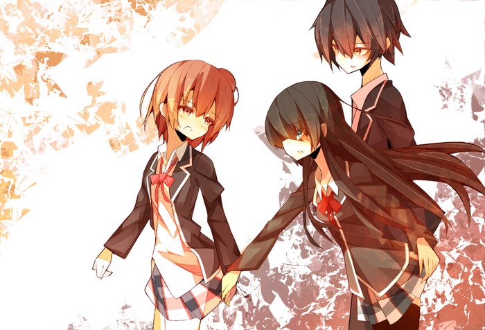Hikigaya Hachiman and two girls
