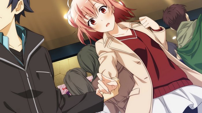 Yui Yuigahama and Hachiman Hikigaya from My Teen Romantic Comedy SNAFU