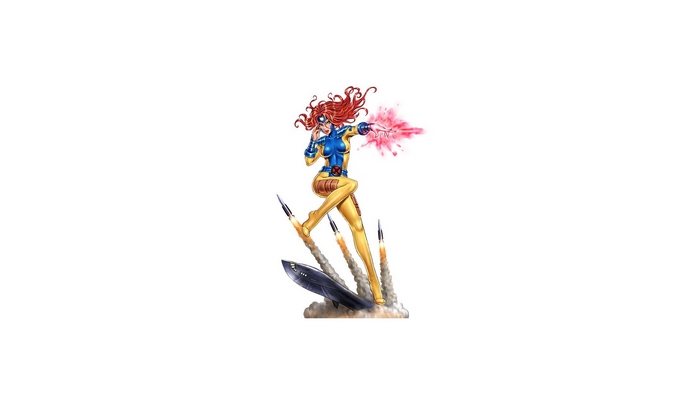 Jean Grey from X-Men firing energy blast