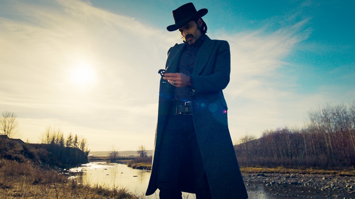 Wynonna Earp character in a landscape