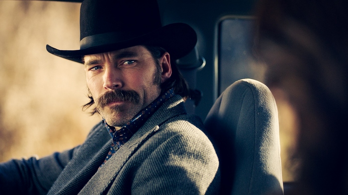Wynonna Earp character in a car