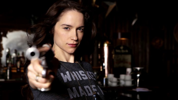 Wynonna Earp with a gun