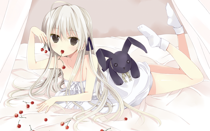 Sora Kasugano with Cherries and Bunny Plush