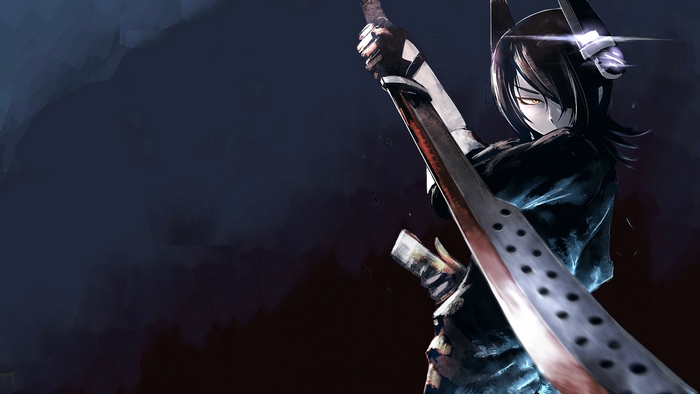 Tenryuu from Kancolle holding a sword