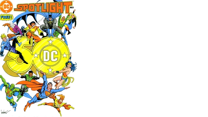 DC Comics Spotlight No. 1 Cover with Superheroes