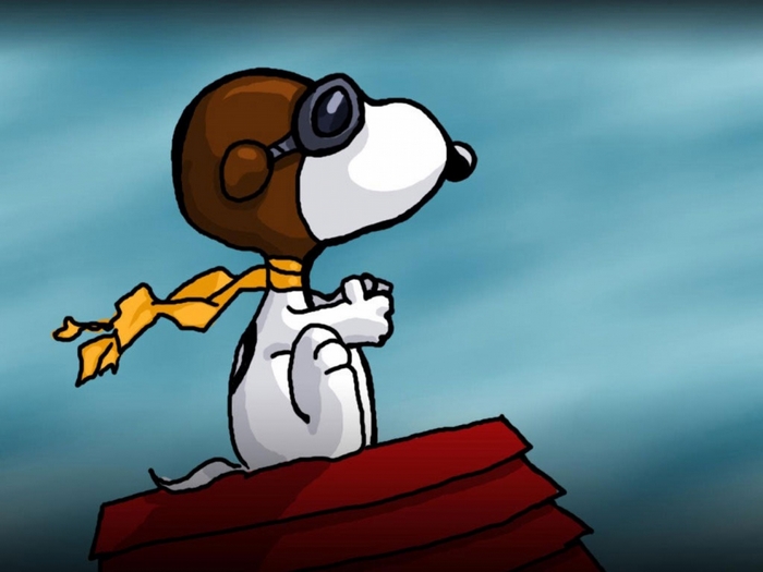 Snoopy as a WWI Flying Ace