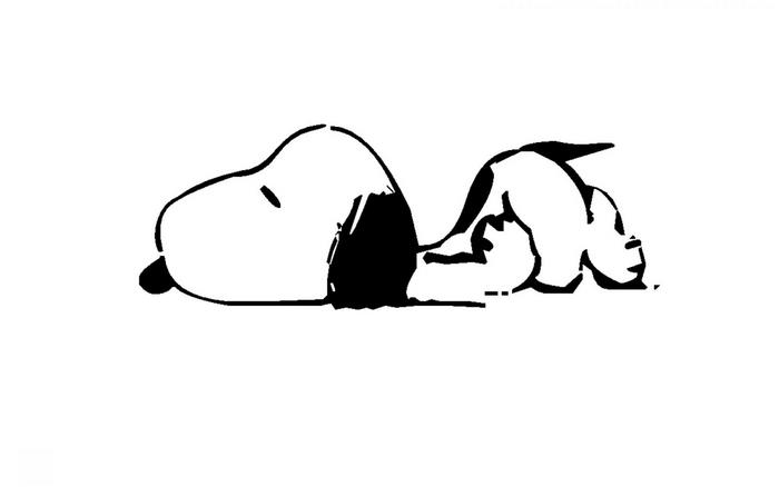 Snoopy lying down