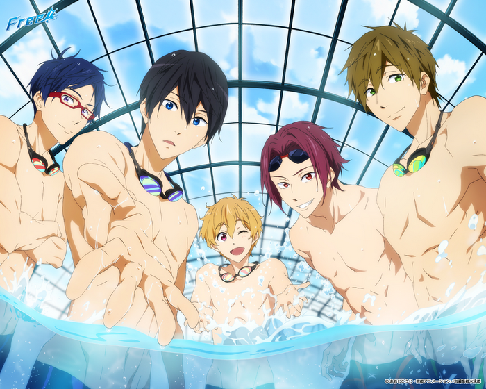 Free! Eternal Summer characters in a swimming pool