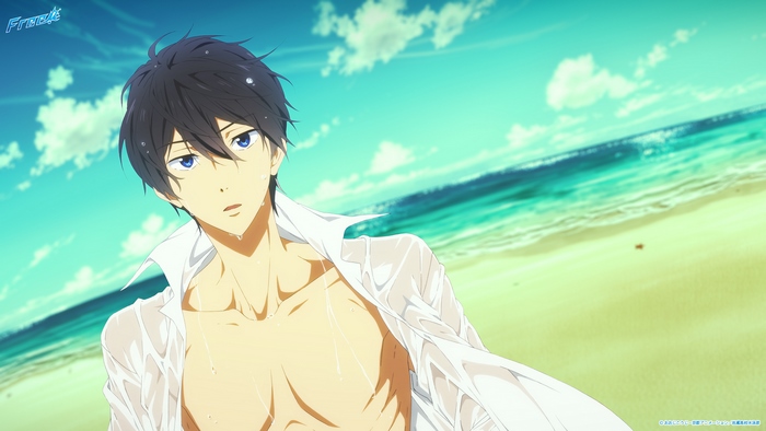 Haruka Nanase from Free! on a Beach