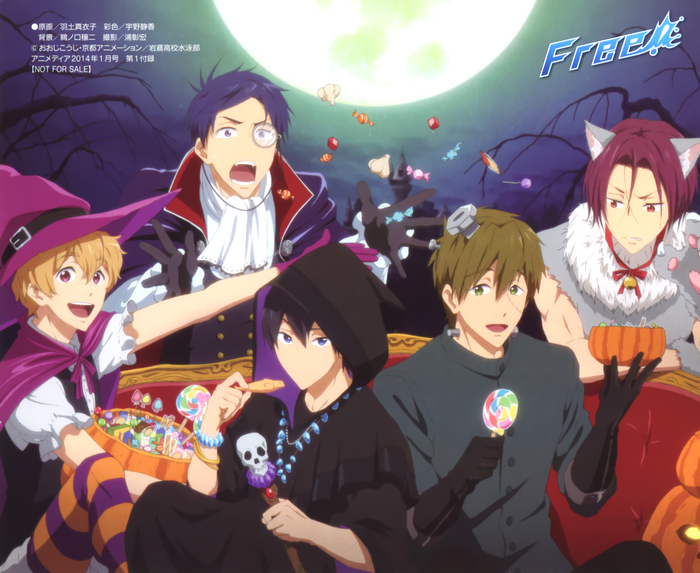 Free! Halloween characters on a couch