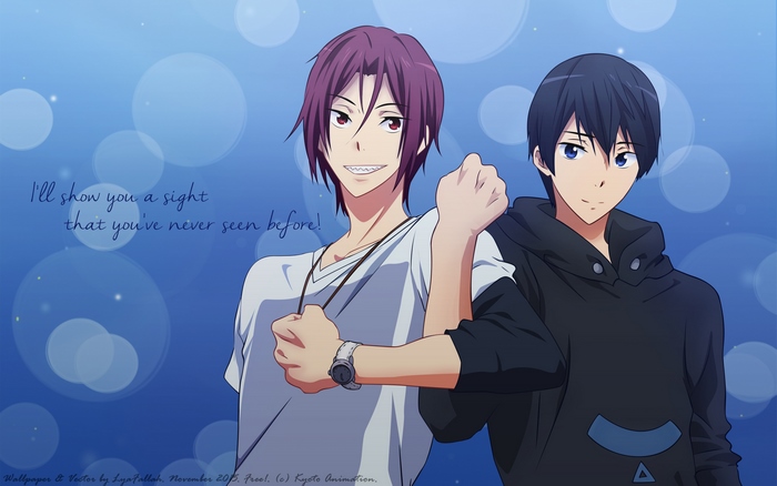 Rin Matsuoka and Haruka Nanase from Free!