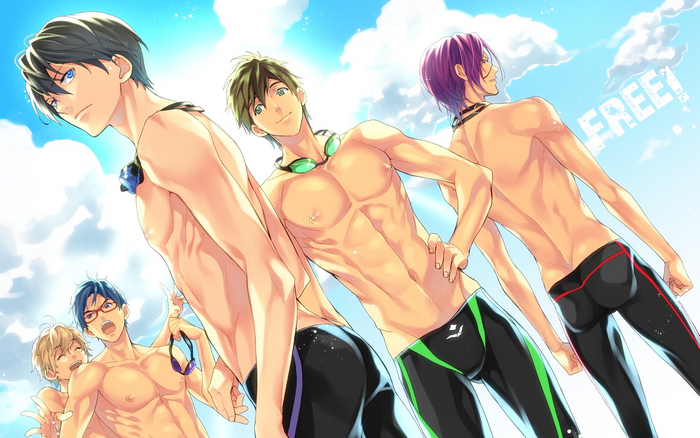 Free! Haruka Nanase and friends at the beach