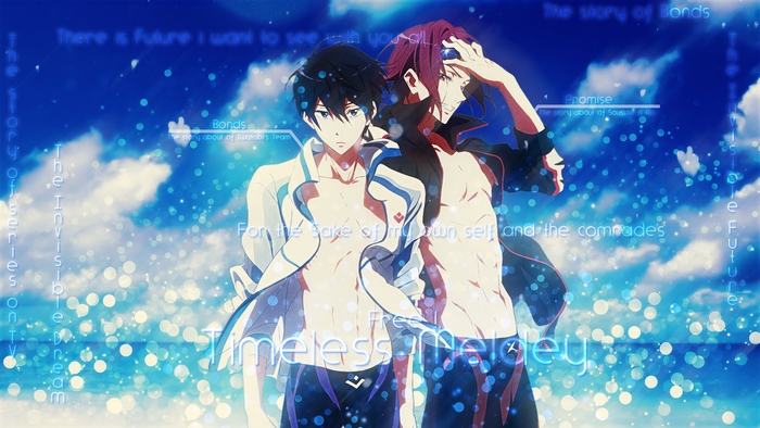 Haruka Nanase and Rin Matsuoka from Free! Timeless Melody