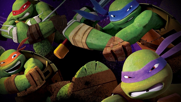 Teenage Mutant Ninja Turtles fighting