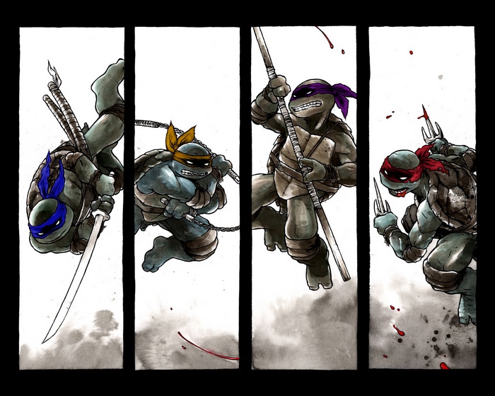 Teenage Mutant Ninja Turtles in action