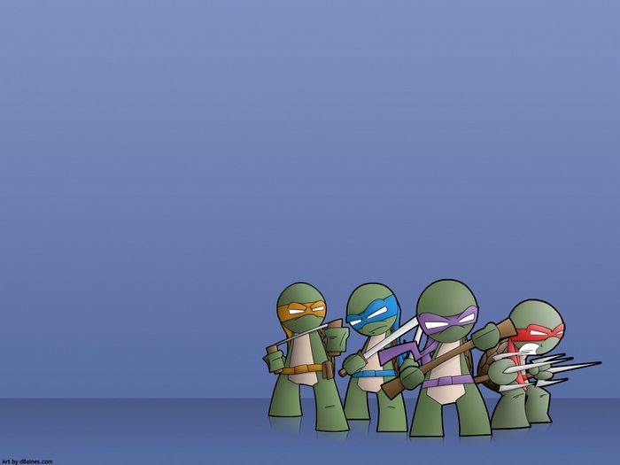 Teenage Mutant Ninja Turtles with weapons