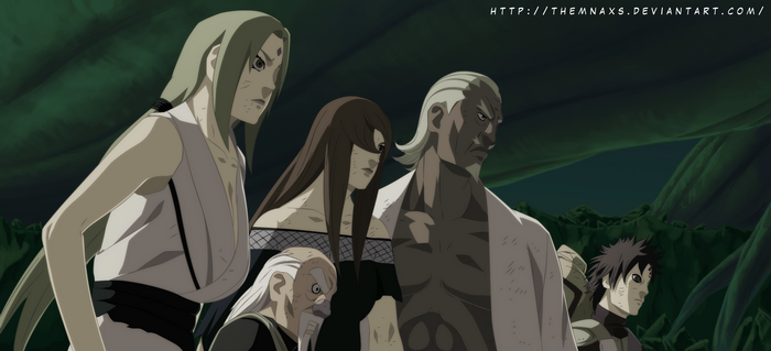 Tsunade and other shinobi from Naruto