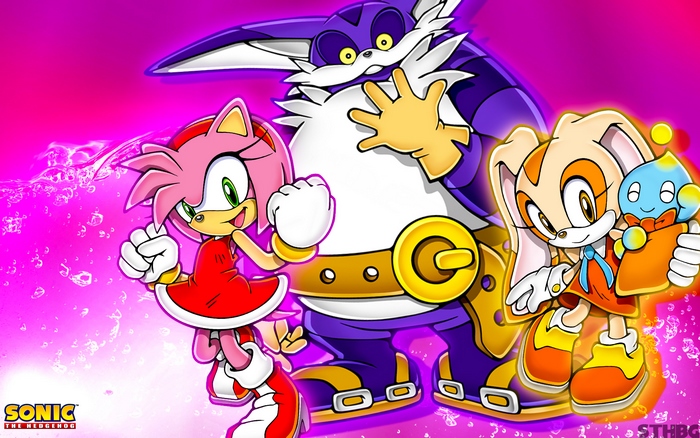 Amy Rose, Big the Cat, and Cream the Rabbit from Sonic the Hedgehog