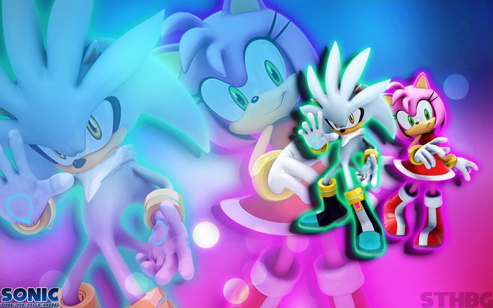 Silver and Amy Rose from Sonic the Hedgehog