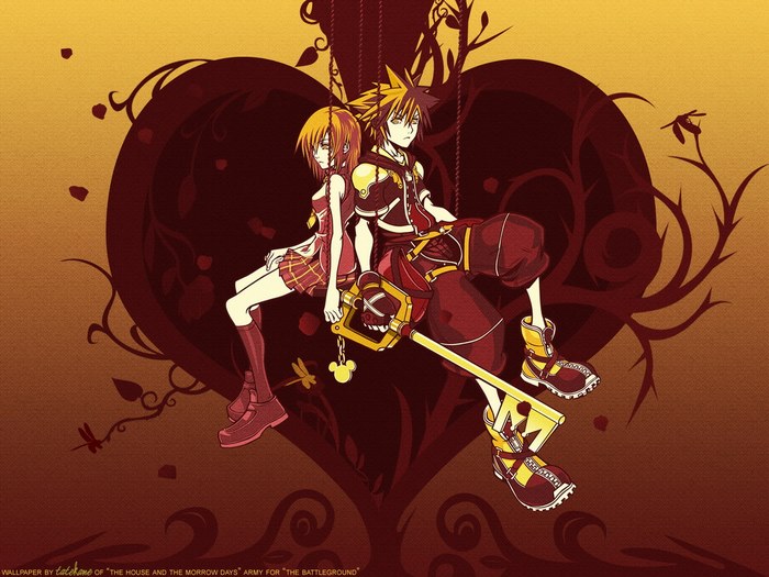 Sora and Kairi from Kingdom Hearts