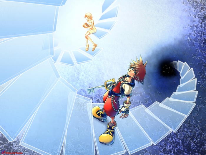 Sora and Kairi from Kingdom Hearts
