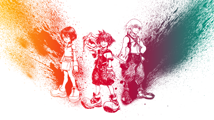 Sora, Riku, and Kairi from Kingdom Hearts