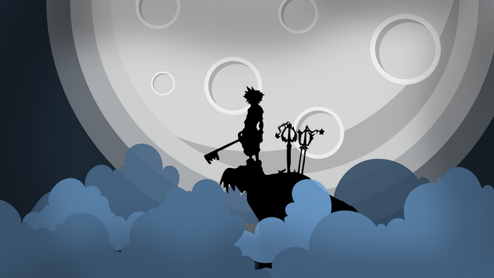Sora from Kingdom Hearts with Keyblades