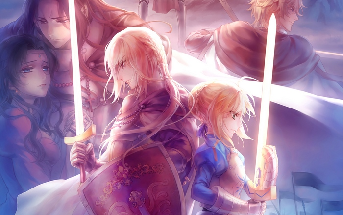 Saber and Lancer from Fate/Zero